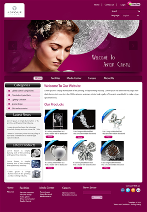 Web Design by pb for Asfour Crystal | Design: #416869