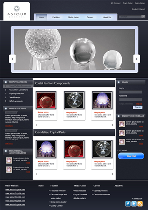 Web Design by pb for Asfour Crystal | Design: #416871