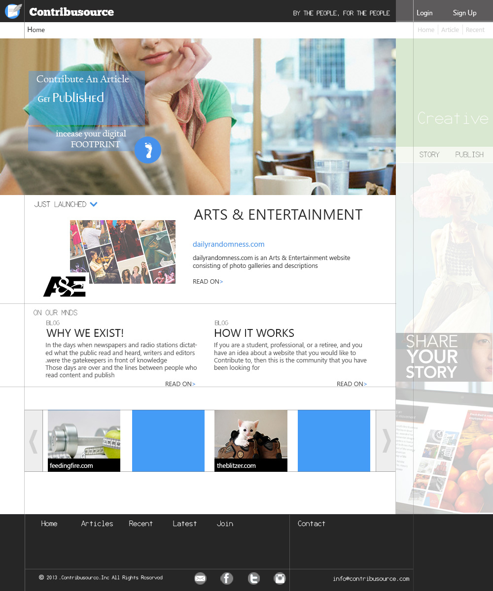 Diseño Web por vondon para Contribusource | Diseño #2004512