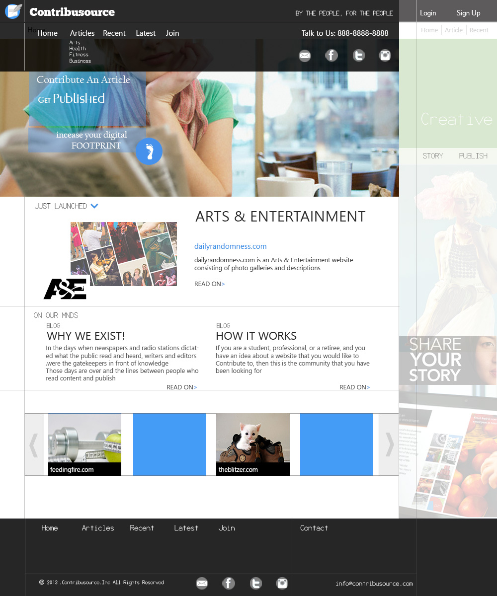 Web Design by vondon for Contribusource | Design #2004514