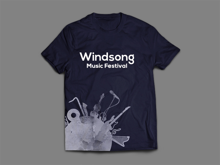 T-Shirt-Design von Giuliana  für Windsong Music | Design #8278835