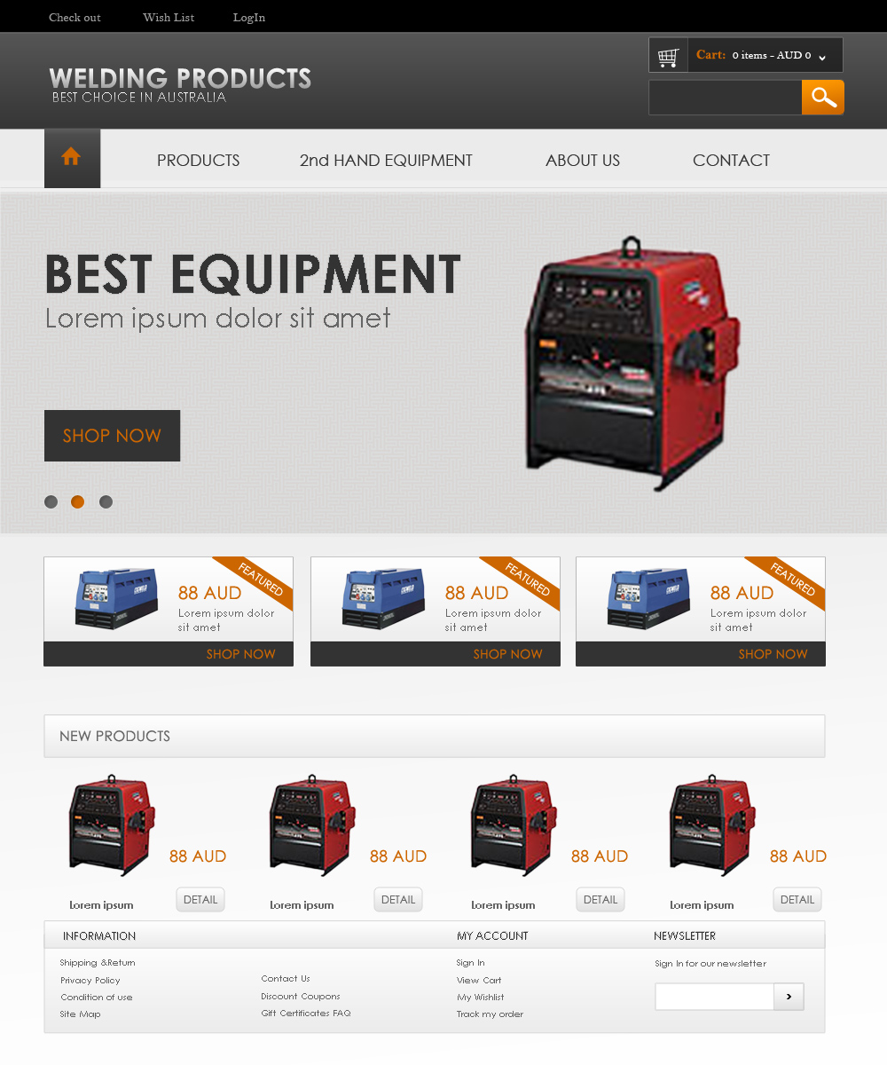 Web Design by laurage for Hunter Valley Welding Hire pty ltd | Design #2018386