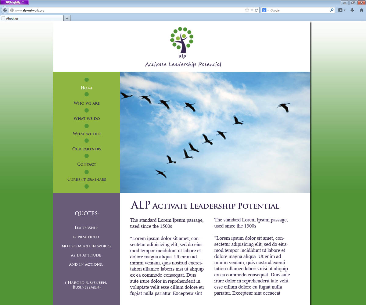 Wordpress Design by mulan for ALP | Design #1992773