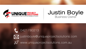 Business Card Design by Andrew for Unique Project Solutions | Design #1970447
