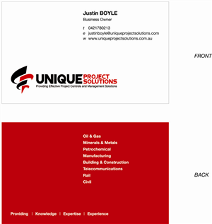 Unique Project Solutions Business Card Redesign Project | Business Card Design by foo
