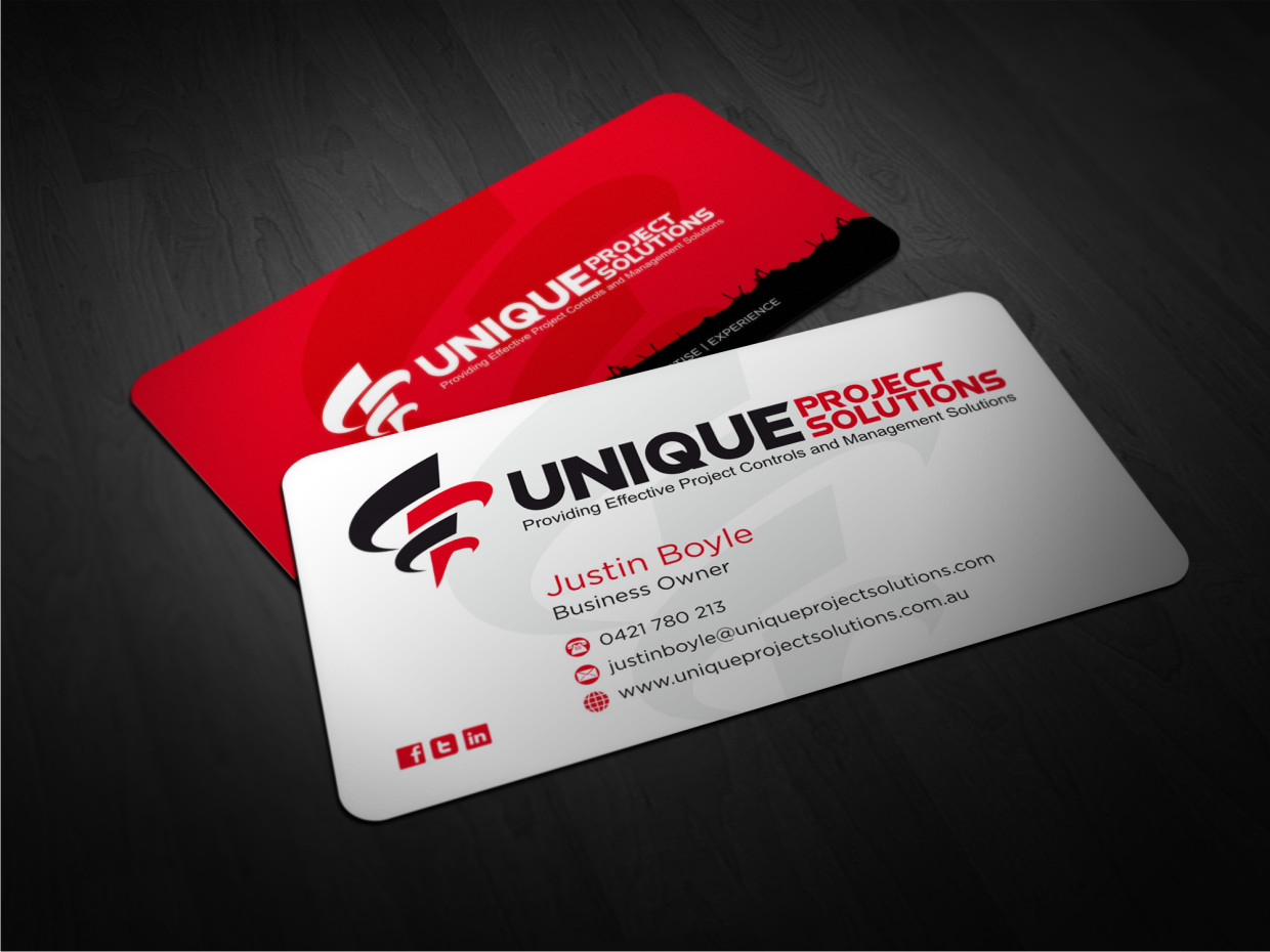 Diseño de Tarjeta de Presentación por Atvento Graphics para Unique Project Solutions | Diseño #1970370