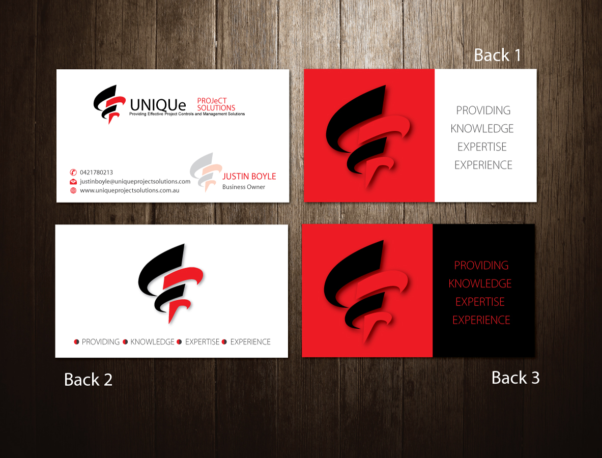 Business Card Design by meet007 for Unique Project Solutions | Design #1972994