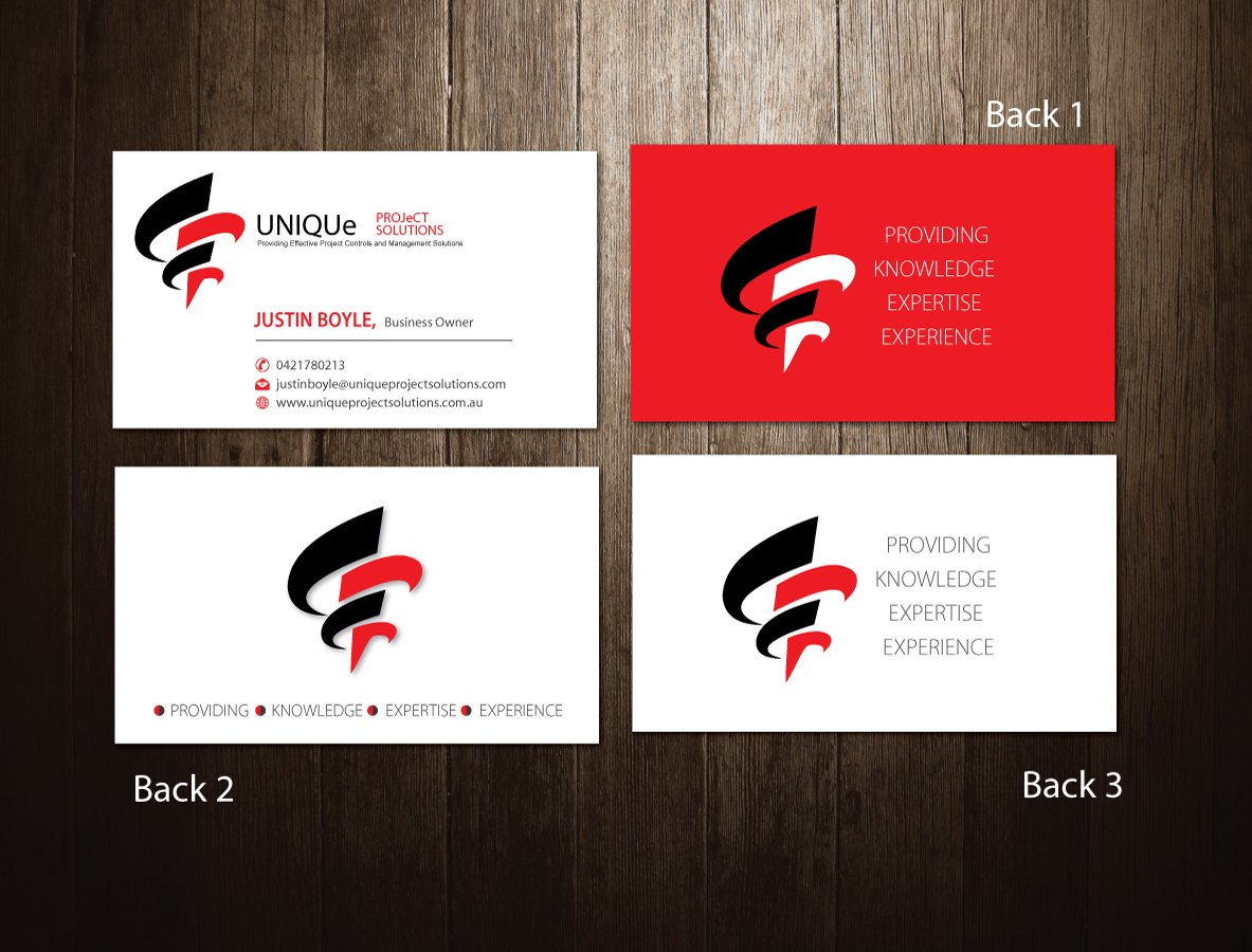 Business Card Design by meet007 for Unique Project Solutions | Design #1972997