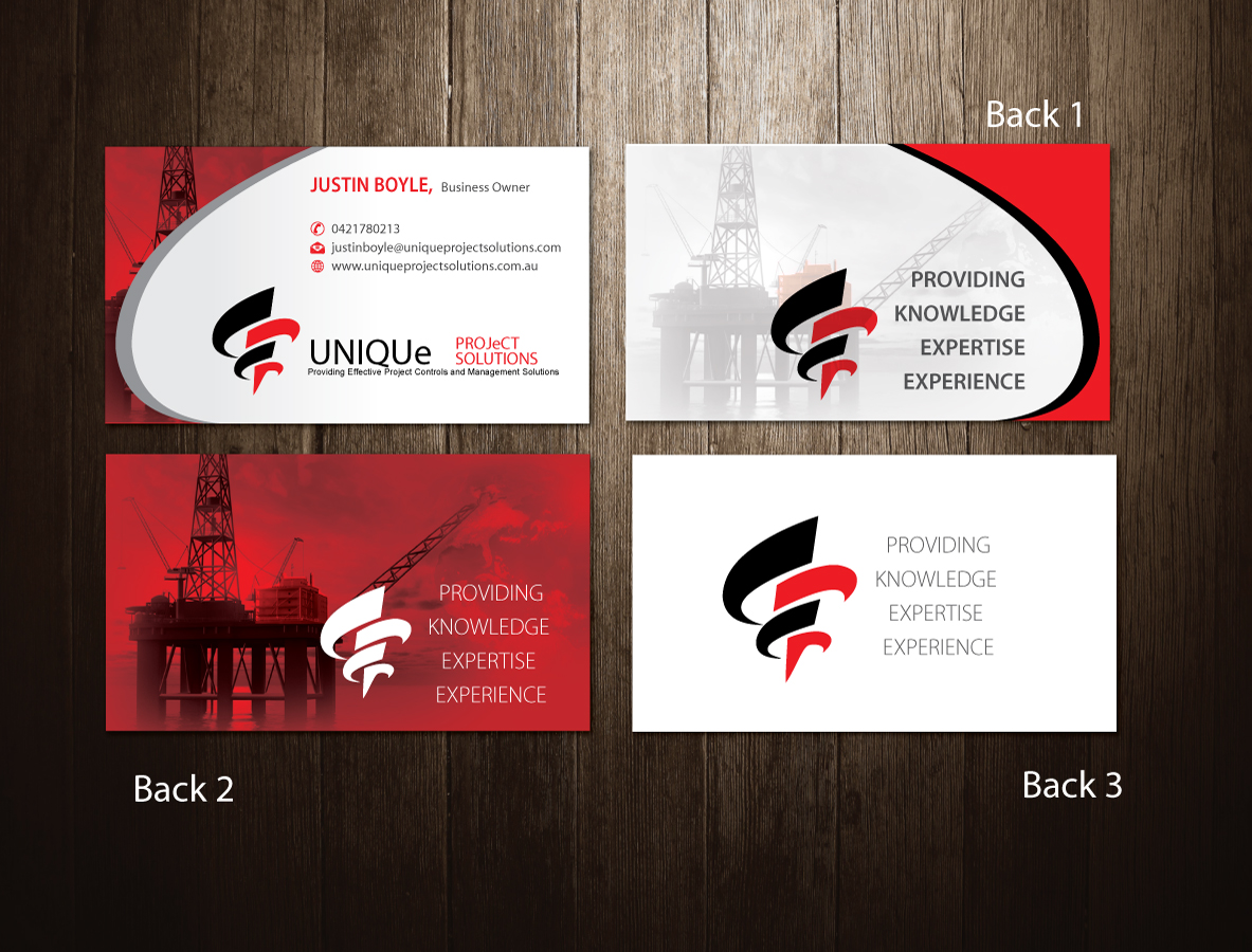 Business Card Design by meet007 for Unique Project Solutions | Design #1973003