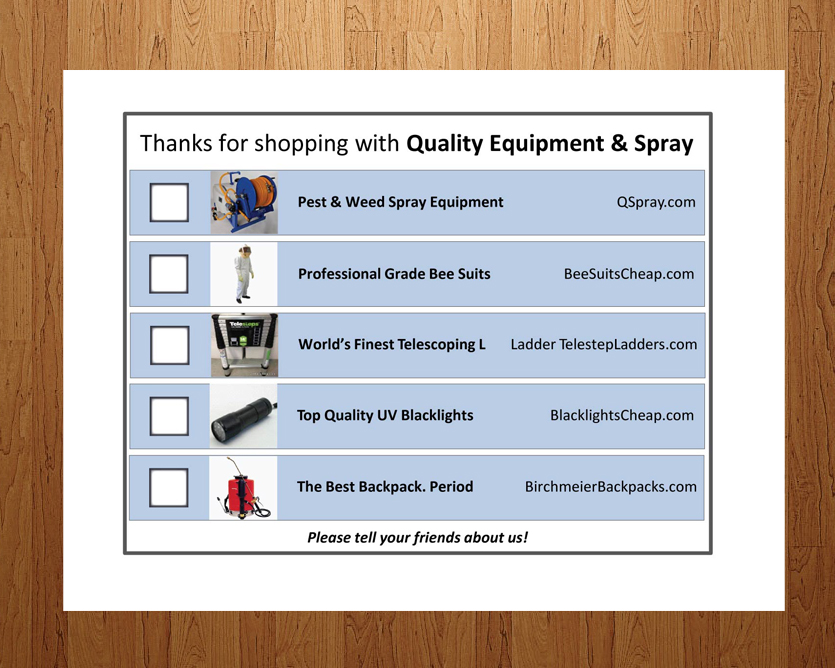 Diseño de Tarjeta por Anna  para Quality Equipment & Spray | Diseño #1984115