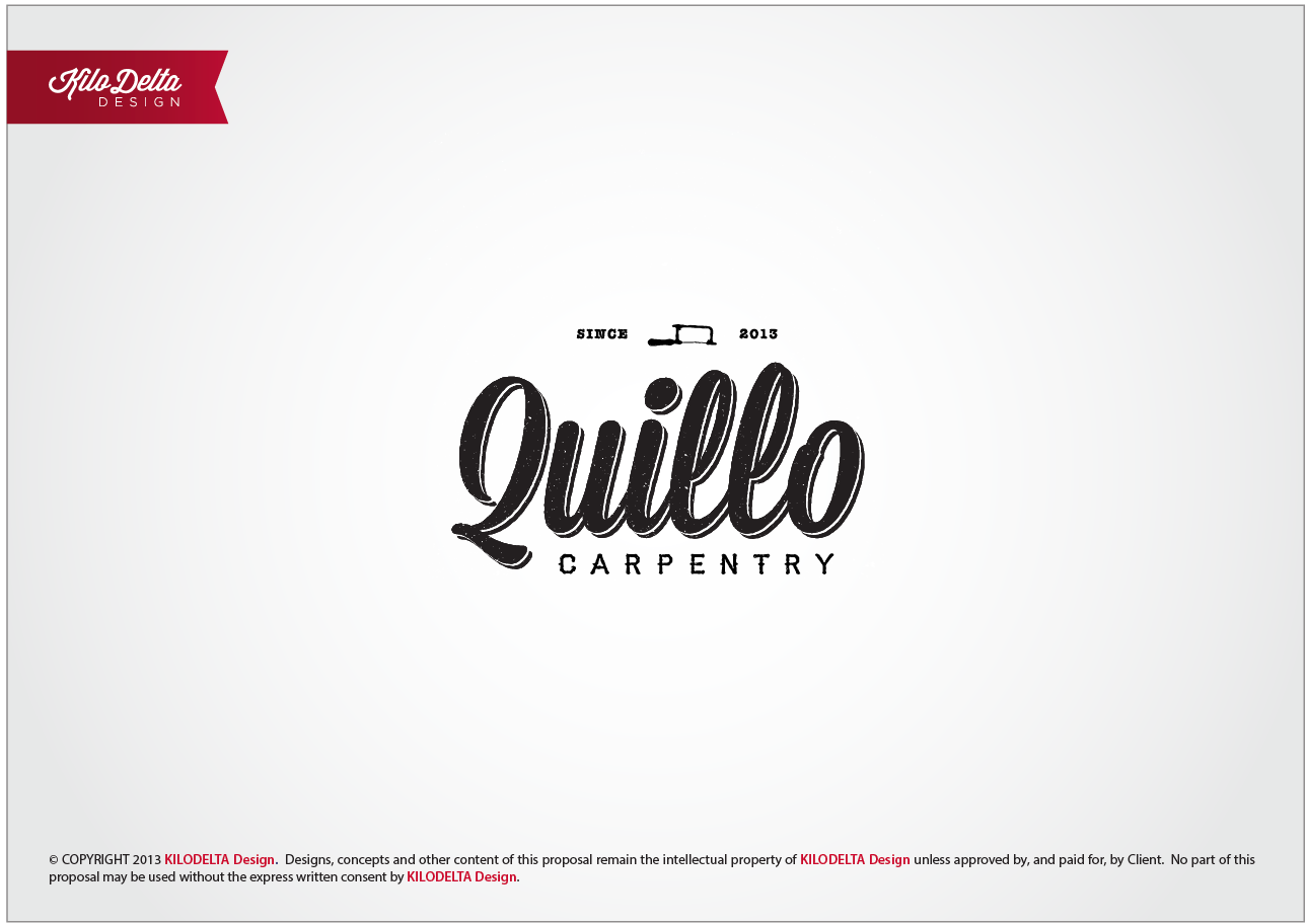 Diseño de Logo por kdmacalinao para Quillo Carpentry | Diseño #1986446