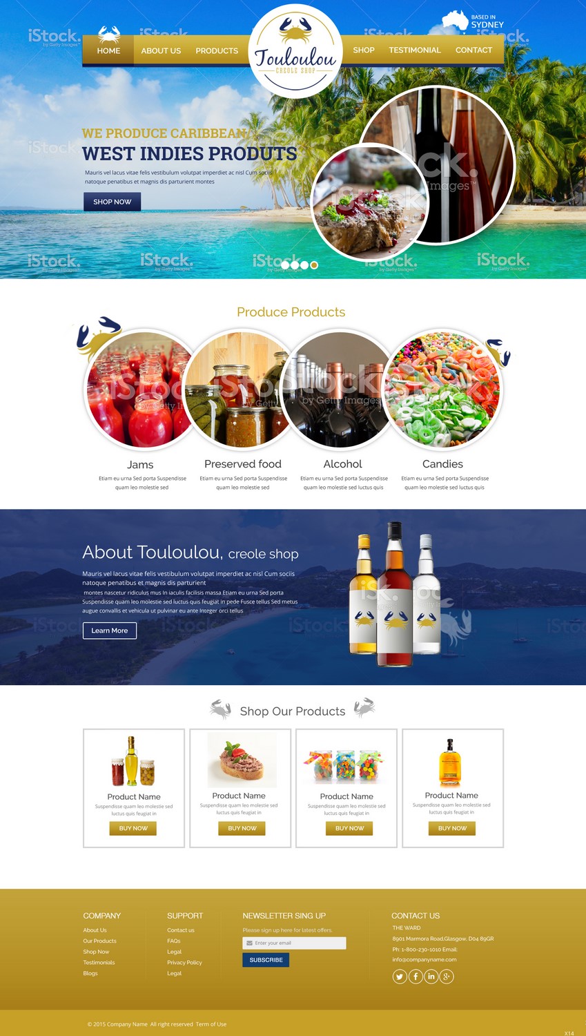 Web Design by pb for Touloulou creole shop | Design #8455461