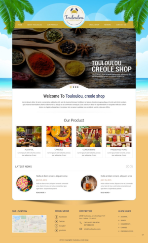 Web Design by pb for Touloulou creole shop | Design: #8455462