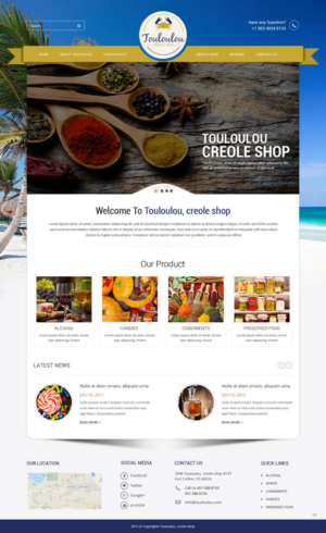 Web Design by pb for Touloulou creole shop | Design: #8462984