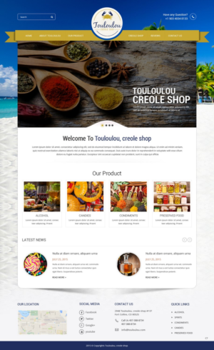 Web Design by pb for Touloulou creole shop | Design: #8462985