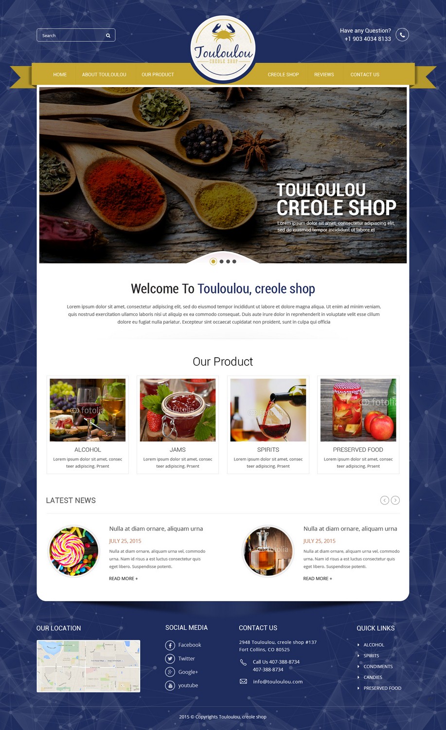 Web Design by pb for Touloulou creole shop | Design #8523367