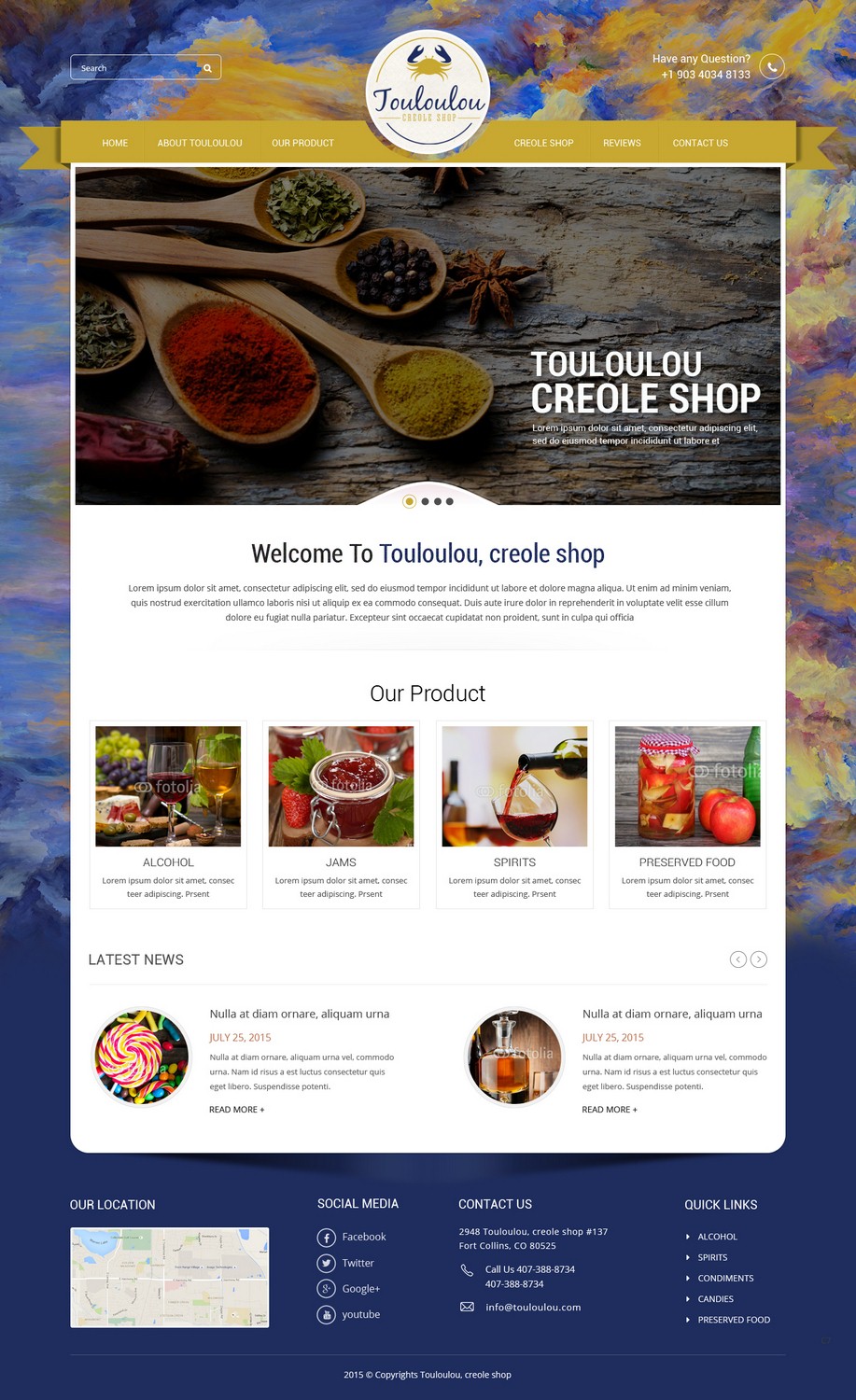 Web Design by pb for Touloulou creole shop | Design #8523370