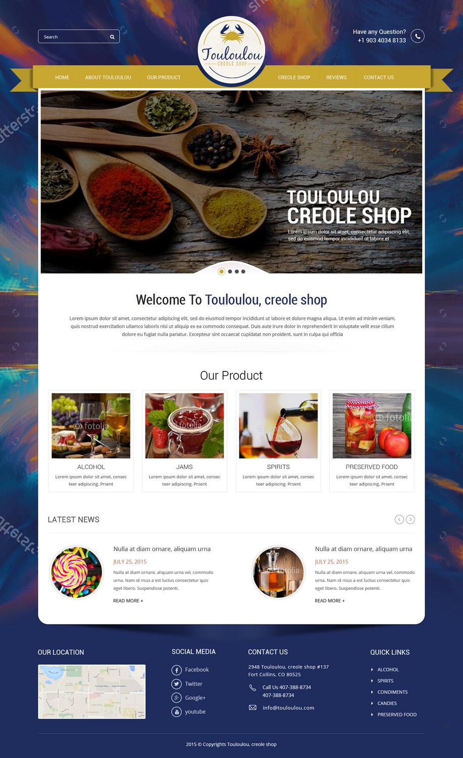 Web Design by pb for Touloulou creole shop | Design #8523378