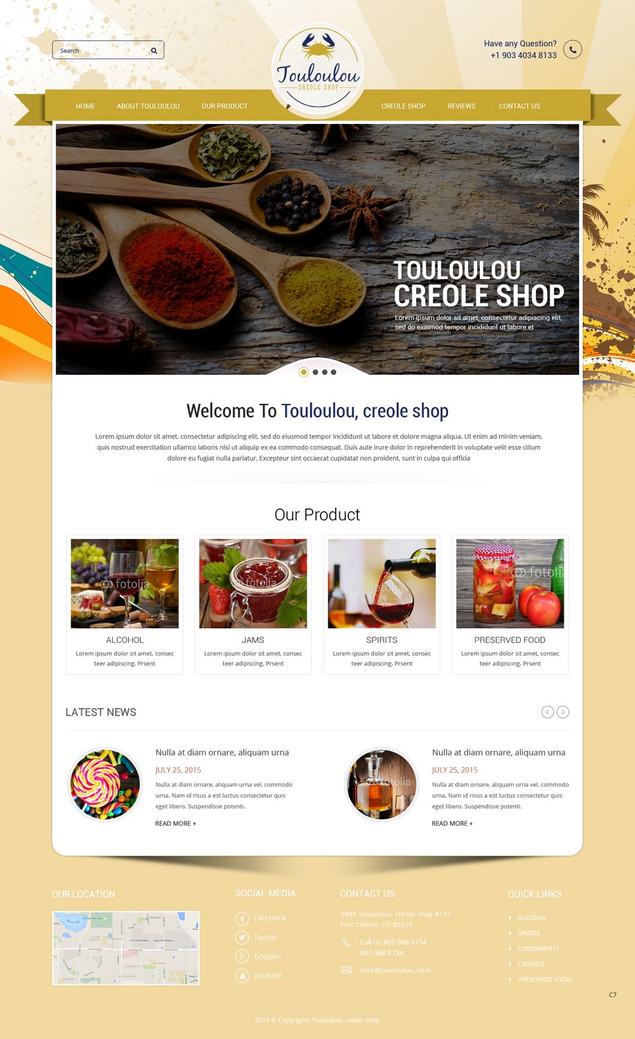 Web Design by pb for Touloulou creole shop | Design: #8523385