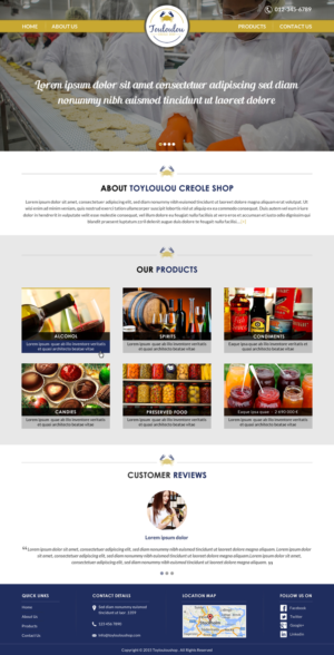 Web Design by Sbss for Touloulou creole shop | Design: #8389919