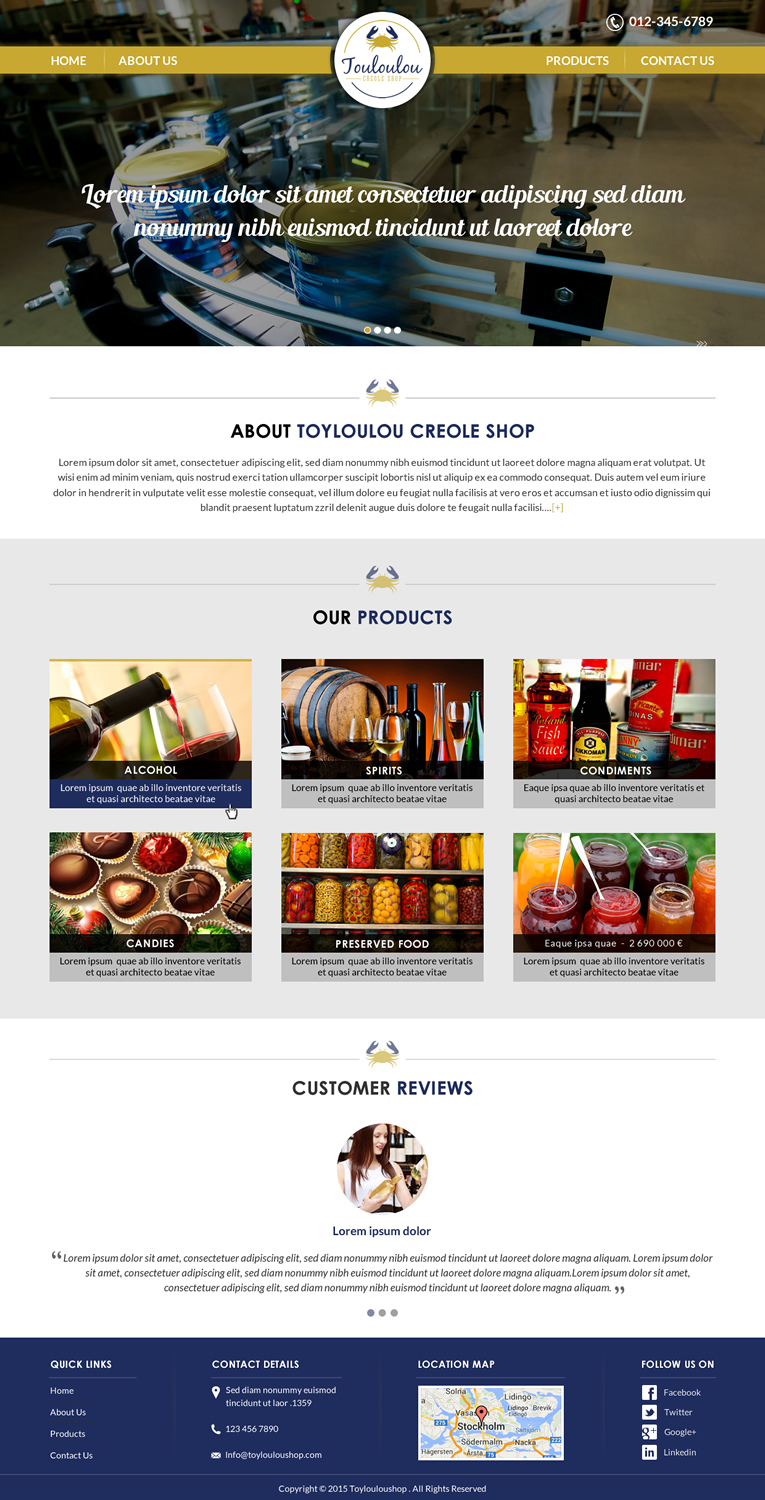 Web Design by Sbss for Touloulou creole shop | Design #8389920