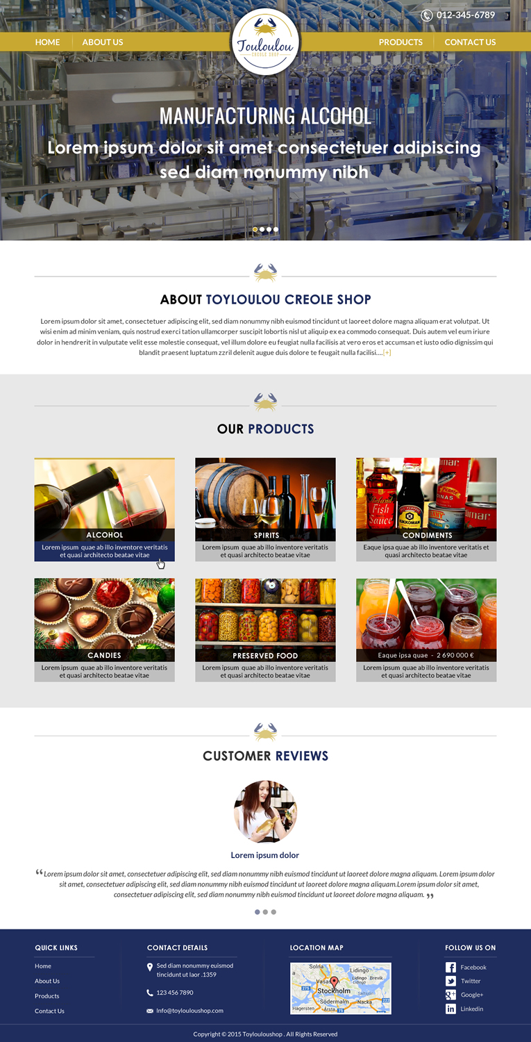 Web Design by Sbss for Touloulou creole shop | Design #8389921