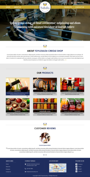 Web Design by Sbss for Touloulou creole shop | Design: #8390933