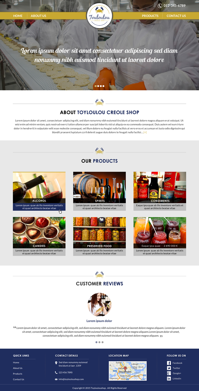 Web Design by Sbss for Touloulou creole shop | Design #8390934