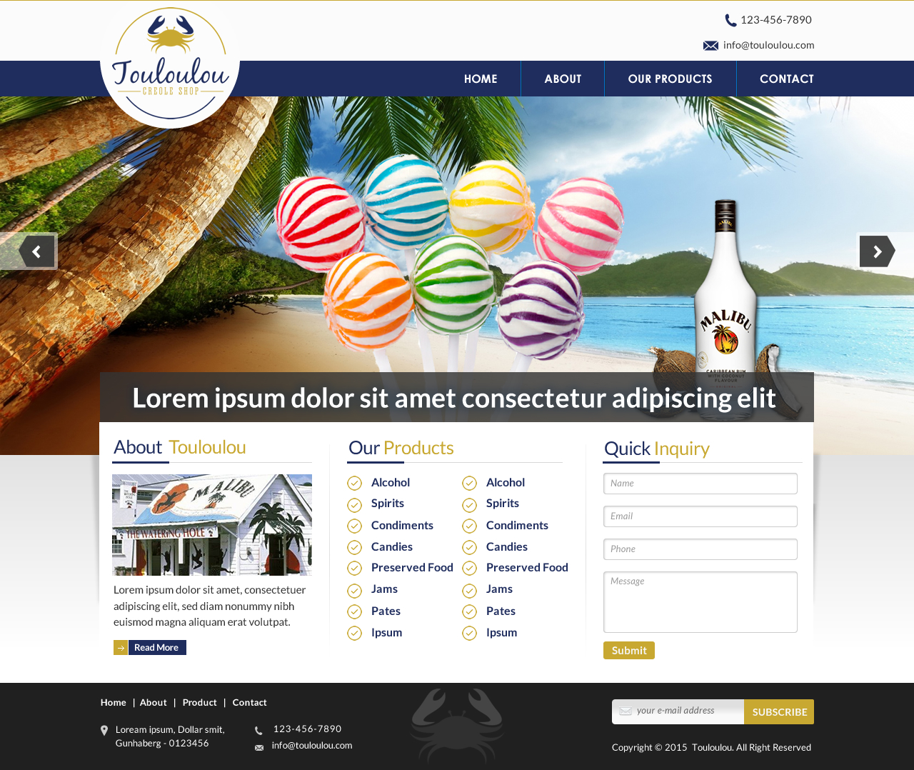 Web Design by Sbss for Touloulou creole shop | Design #8390939