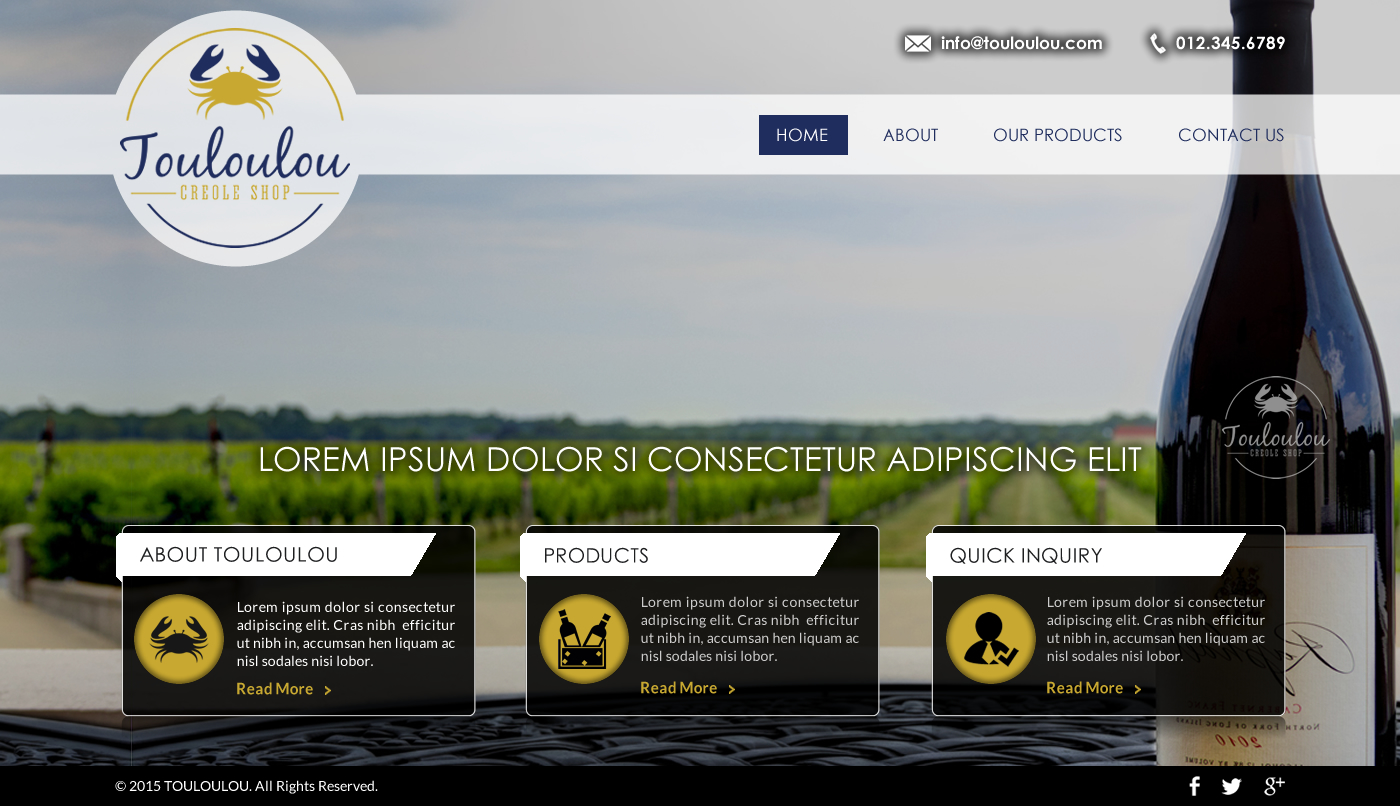 Web Design by Sbss for Touloulou creole shop | Design #8390952