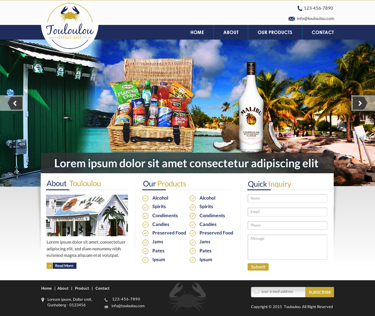 Web Design by Sbss for Touloulou creole shop | Design #8390960