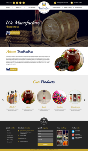 Web Design by Sbss for Touloulou creole shop | Design: #8403424