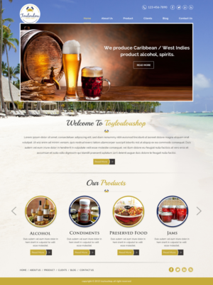 Web Design by Sbss for Touloulou creole shop | Design: #8403425