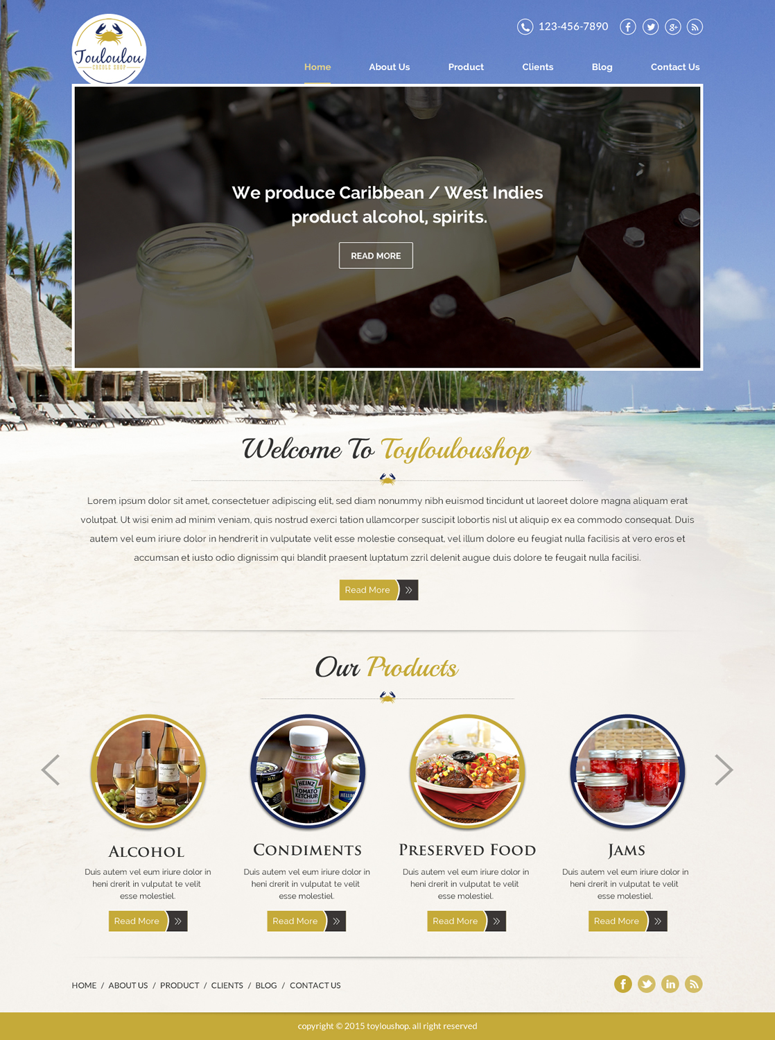 Web Design by Sbss for Touloulou creole shop | Design #8403427