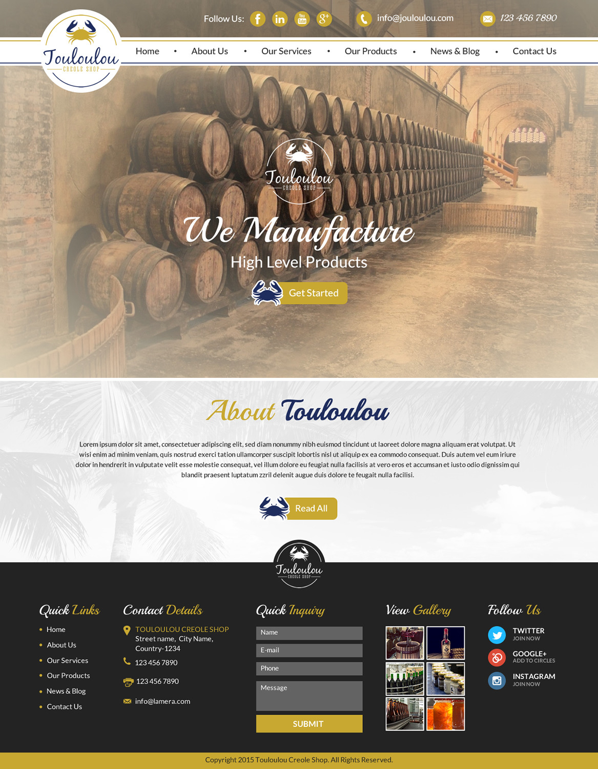 Web Design by Sbss for Touloulou creole shop | Design #8426050
