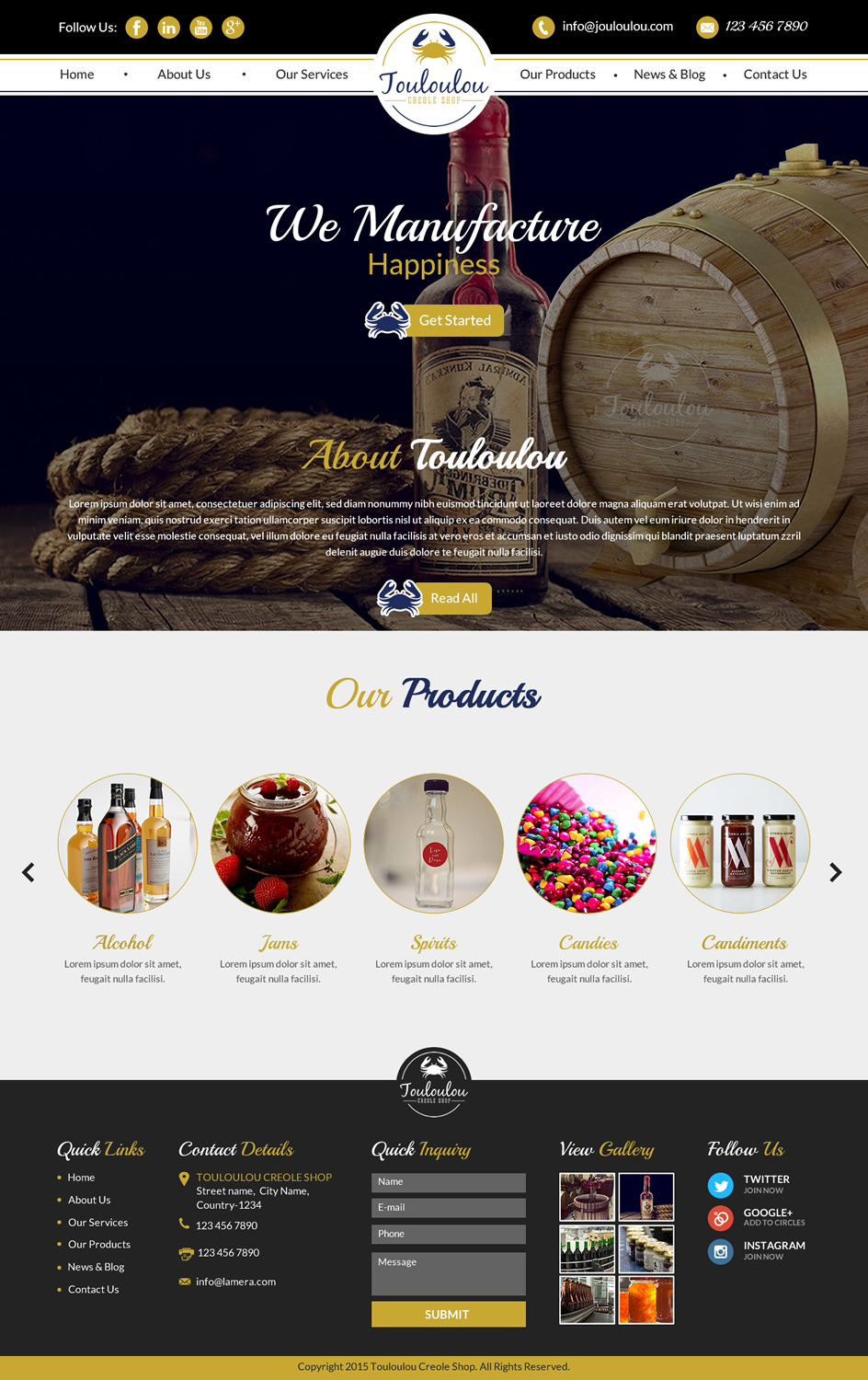 Web Design by Sbss for Touloulou creole shop | Design #8426051
