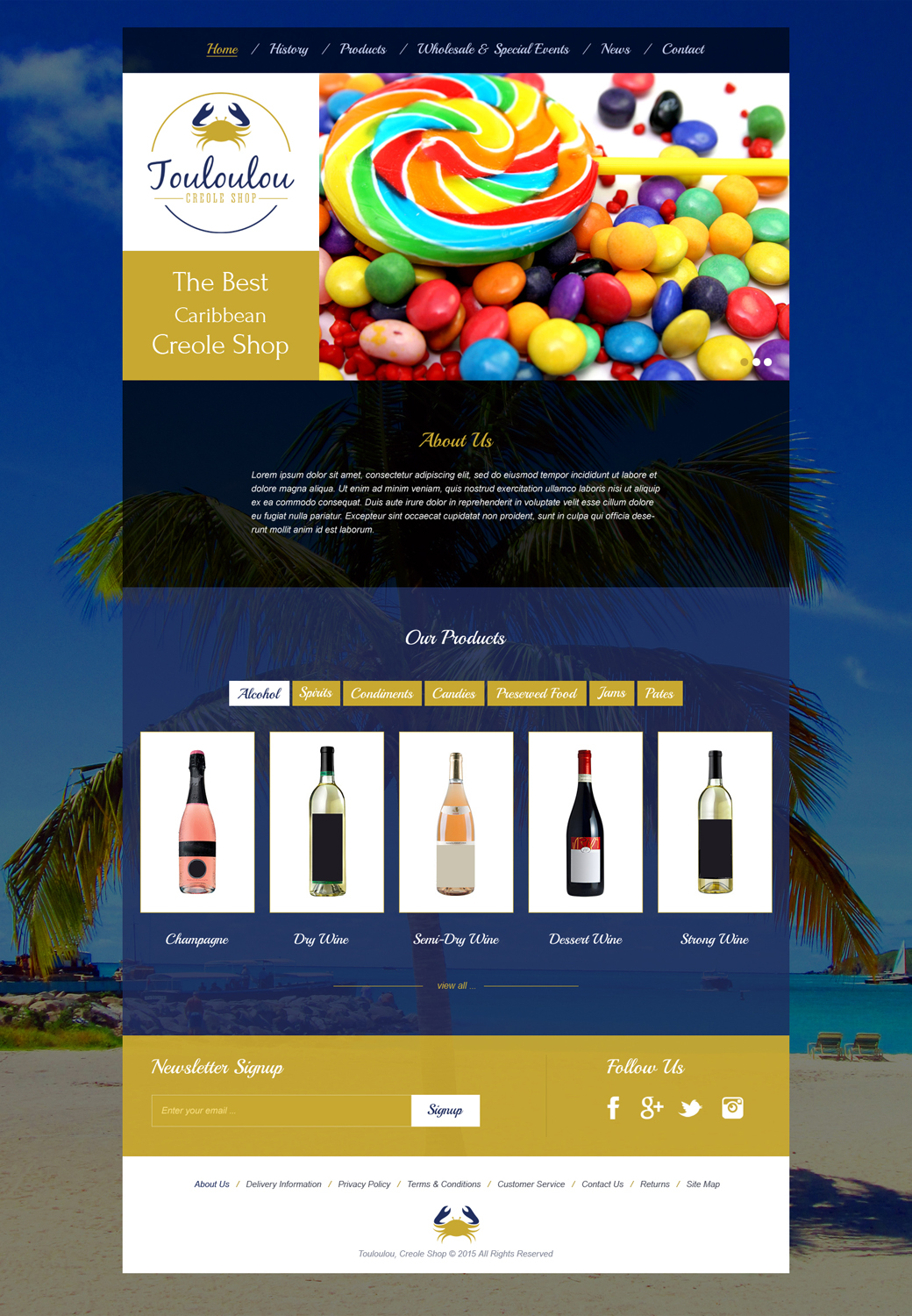 Web Design by Roy for Touloulou creole shop | Design #8510445