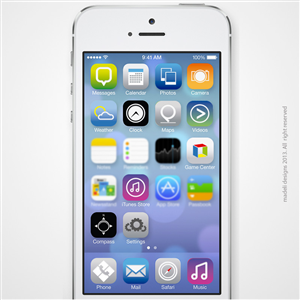 Re-design Apple iPhone's new iOS7 design! | Design Application par madeli