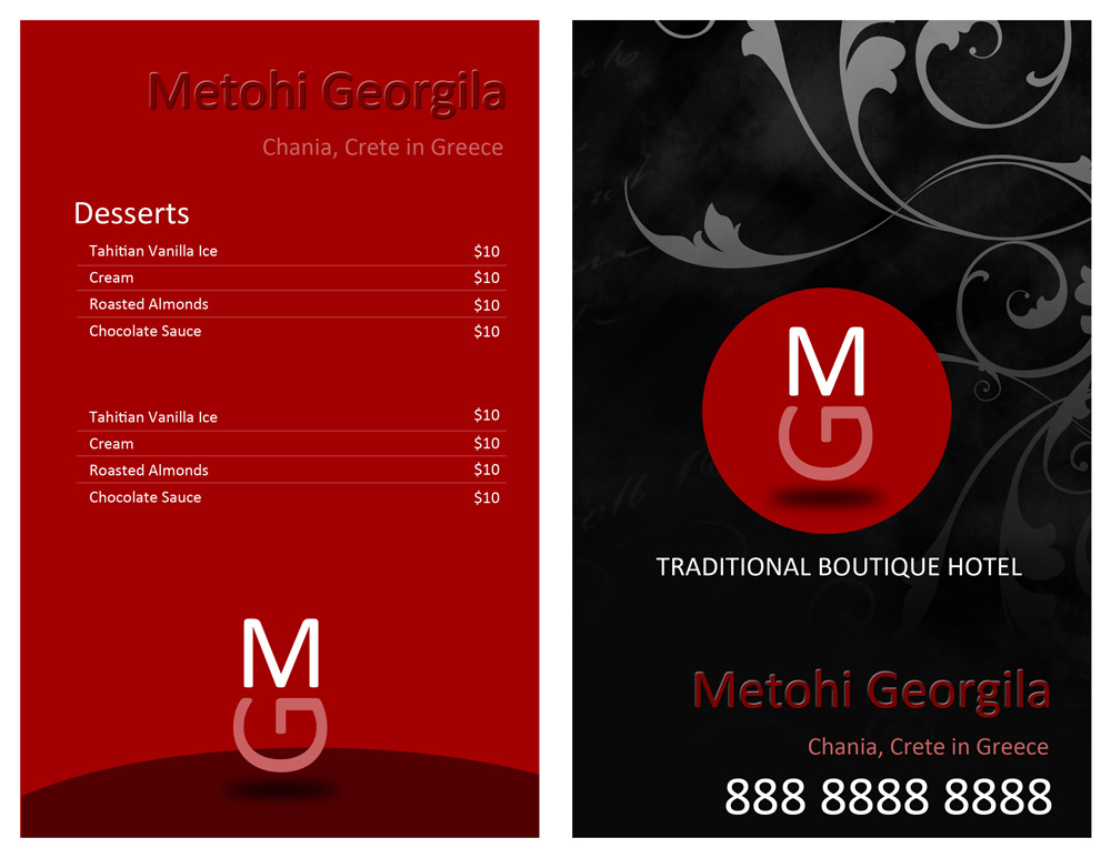 Menu Design by uk for this project | Design #1985993