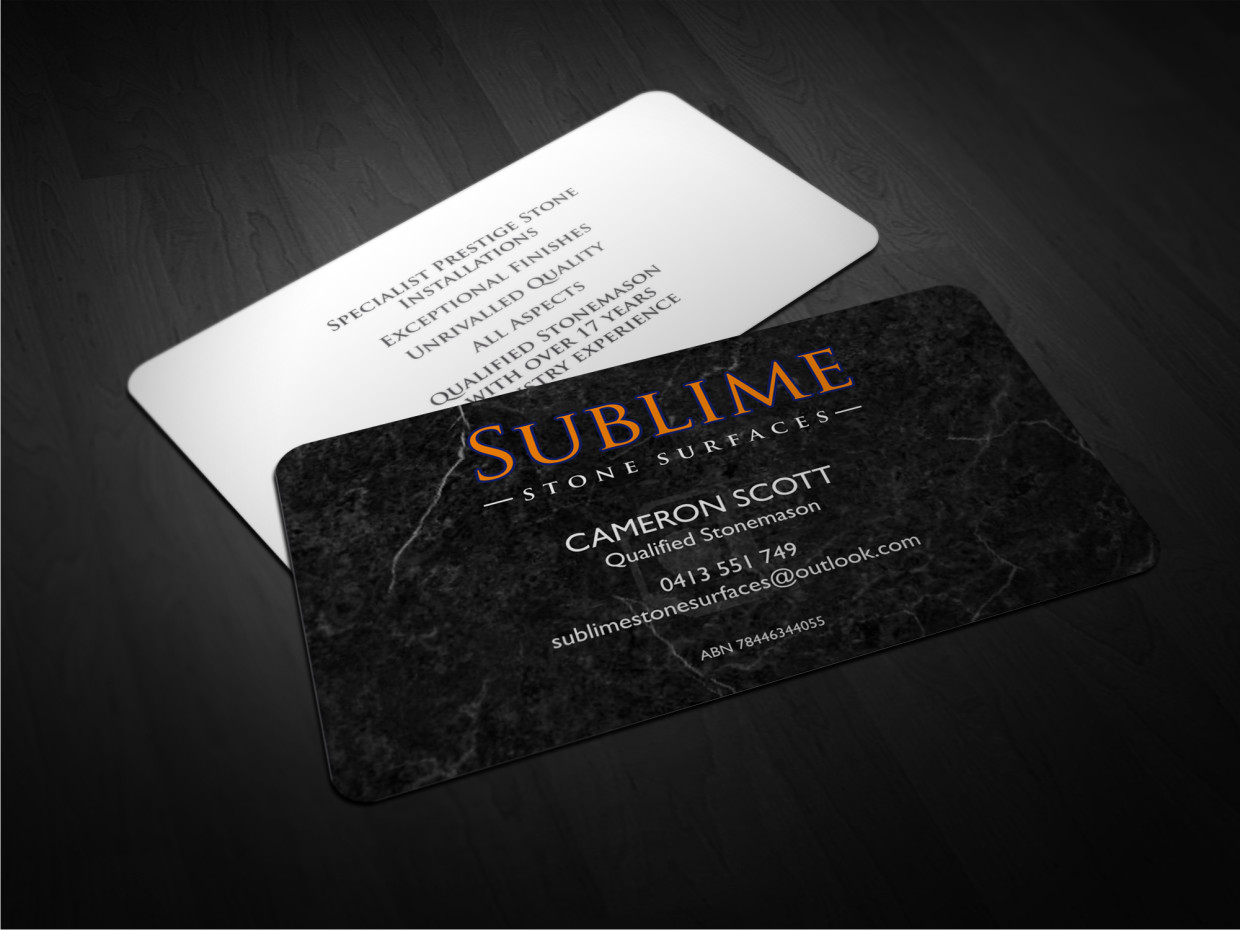 Visitenkarten-Design von Atvento Graphics für Sublime Stone Surfaces | Design #1976486