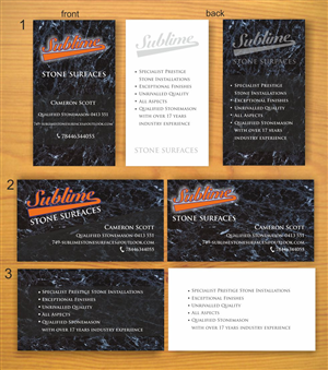 Visitenkarten-Design von IneseRo für Sublime Stone Surfaces | Design: #1978690