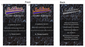 Visitenkarten-Design von IneseRo für Sublime Stone Surfaces | Design: #1999110