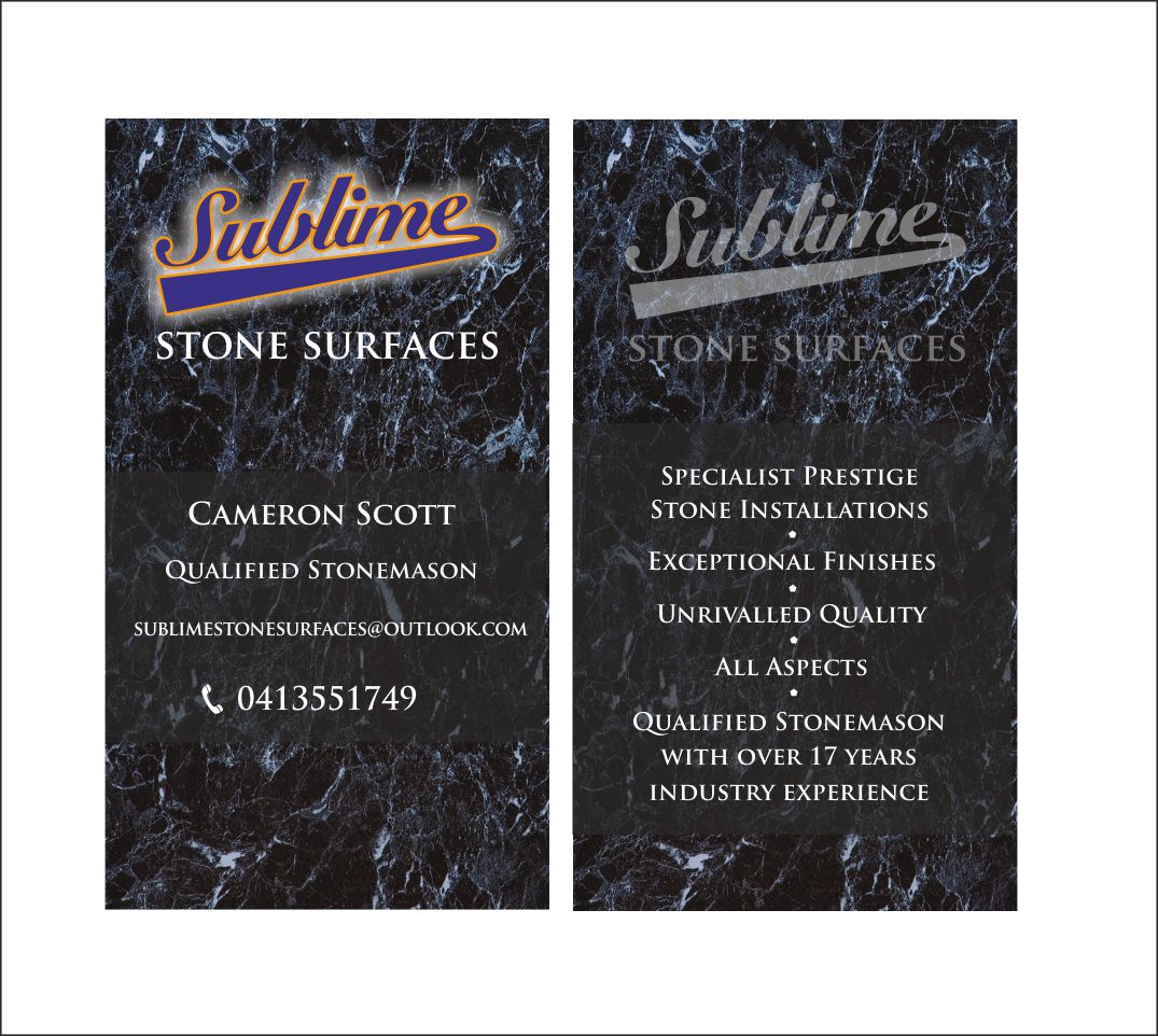 Business Card Design by IneseRo for Sublime Stone Surfaces | Design #2003940