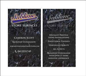 Visitenkarten-Design von IneseRo für Sublime Stone Surfaces | Design: #2003940
