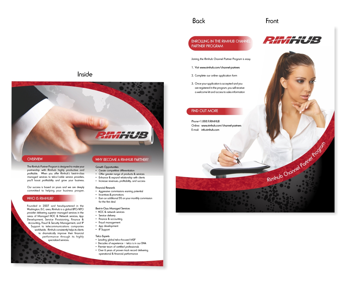 Diseño de Brochure por Elmarie para Rimhub, Inc. | Diseño #2004619