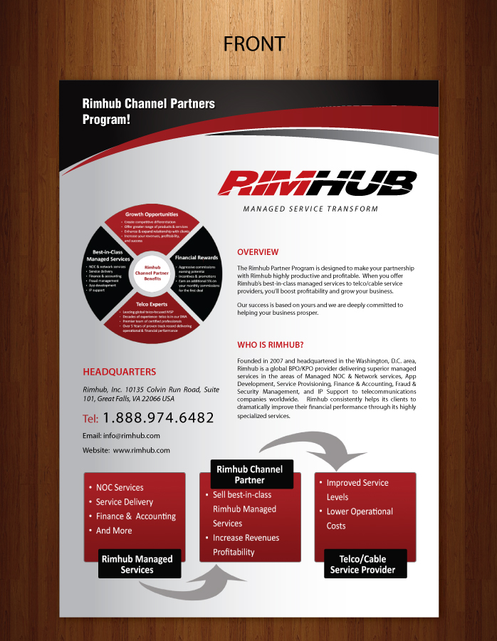 Brochure Design by Sbss for Rimhub, Inc. | Design #1976797