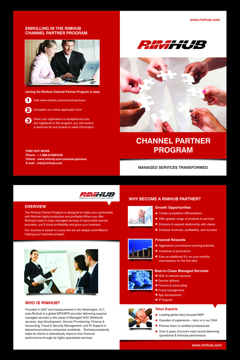 Brochure Design by rkailas for Rimhub, Inc. | Design #2038579