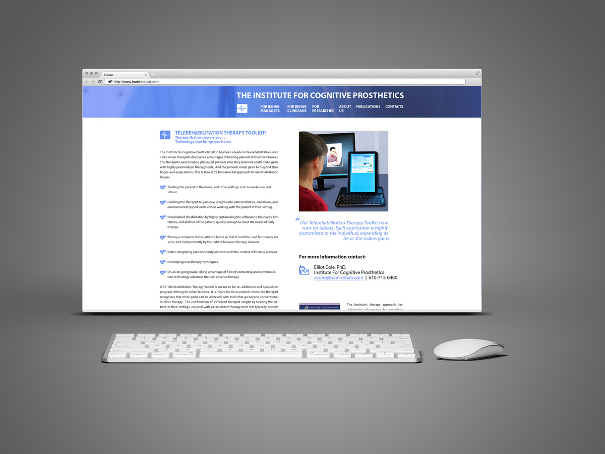 Web-Design von at-as für Institute for Cognitive Prosthetics | Design #8435277