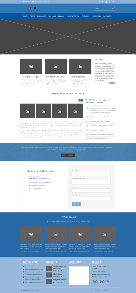 Diseño Web por Da Miracle para Institute for Cognitive Prosthetics | Diseño #8448196