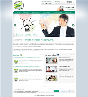 Diseño Wordpress por Mayank Patel para Digital Heritage Mapping, Inc. | Diseño: #405388